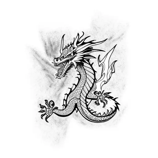 Dragon Half Leg Sleeve