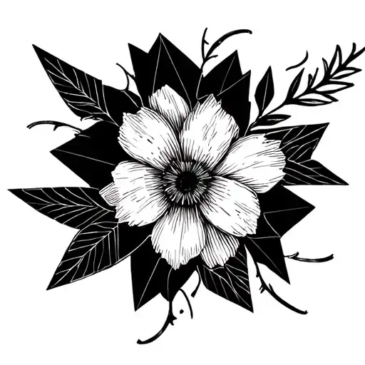 Moon Flowers In The Background