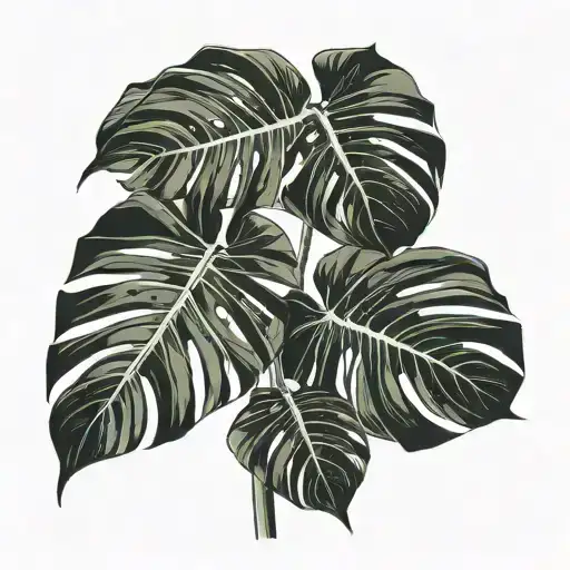 Single Monstera Deliciosa Leaf