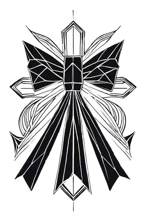 Cross And Black Bow