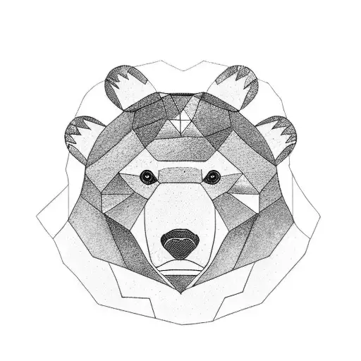 Bear With A Cub In Forest