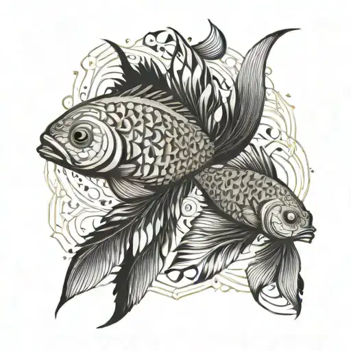 Gold Fish And Phoenix