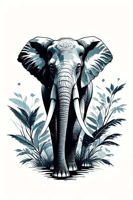 Elephant Jungle Is Running Towards Me