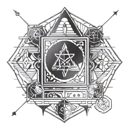 Geometric Lines Doctor Symbols And Pharmacy Symbol