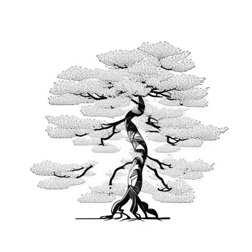 Bonsai Tree With Shadows