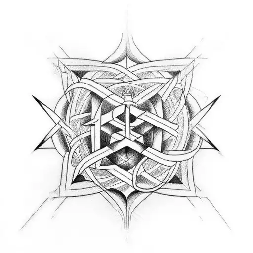 David Star With Hebrew Phrase