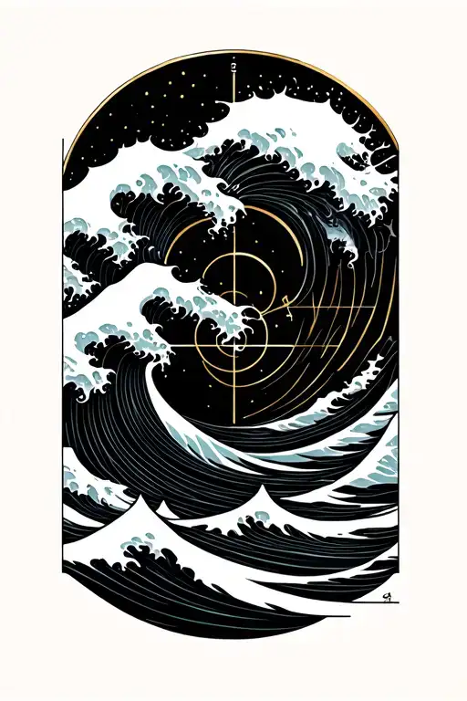 The Golden Ratio Wave Crashing Ocean Waves
