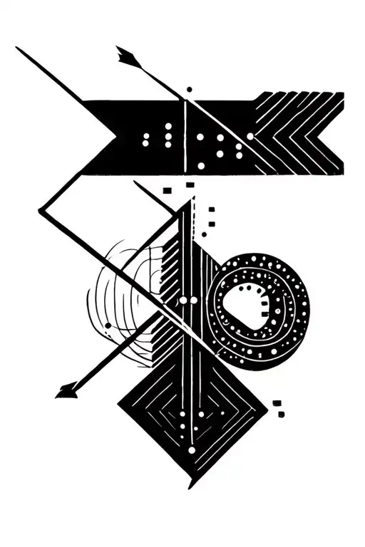 Soulmate In Morse Code With Arrow Design