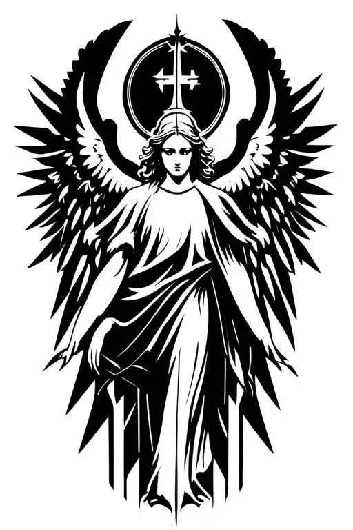 Guardian Angel Tattoo Design