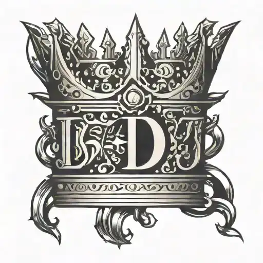 6 Spike Crown With D And J Letters