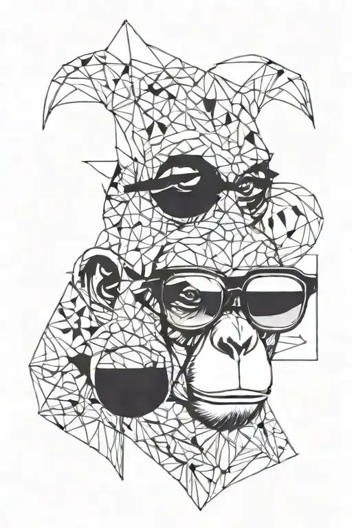 Monkey Face With Sunglasses