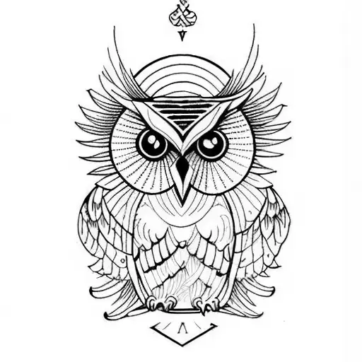 Temperance Tarot Card With Owl