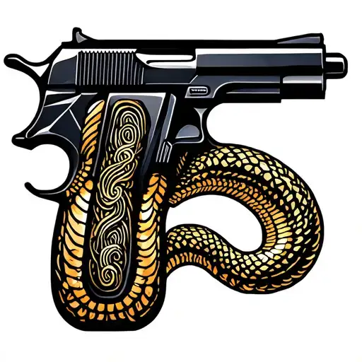 Gun With Snake