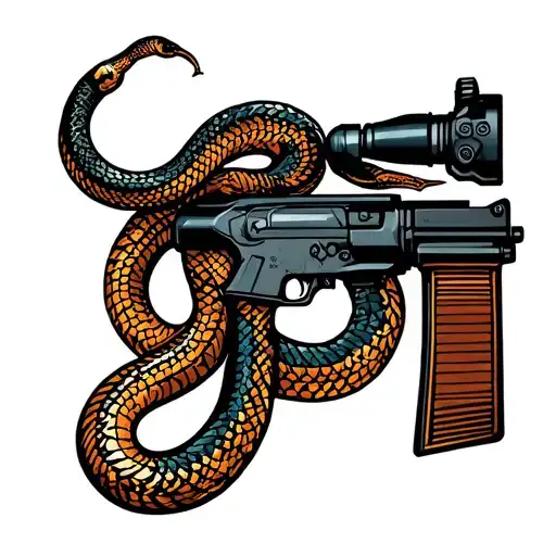 Ak47 With Snake