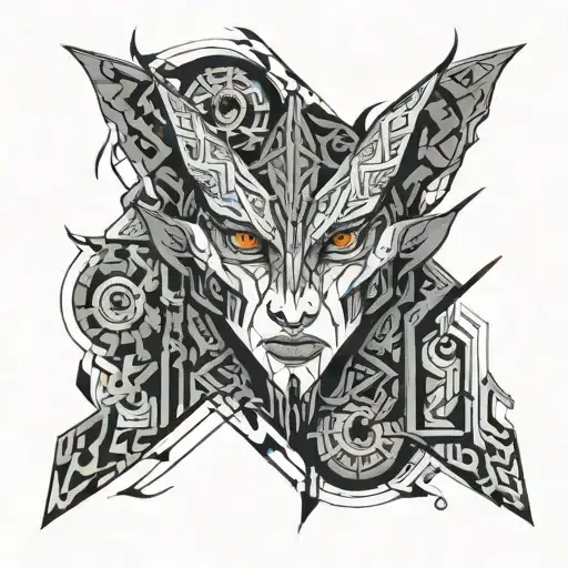 Many Eyes With A Demonic Vertical Pupil And A Demon