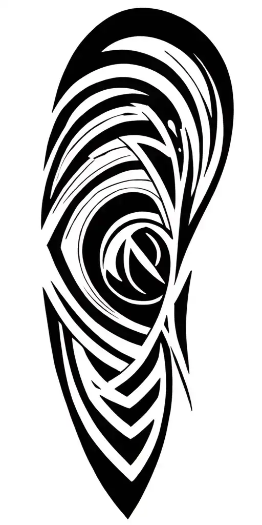 Tribal Pattern And Combination Of Realistic Black Style