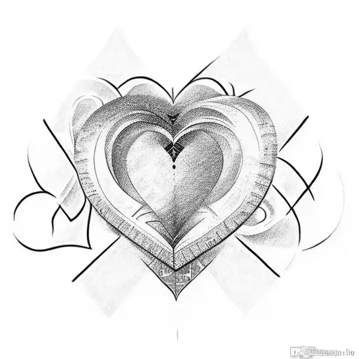 Calligraphy Tattoo Love Heart