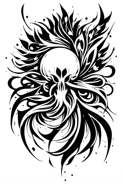 Flowy Linework With Shading Abstract Gothic With Only Lines