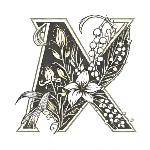 Lily Of The Valley Wheat Lily Daffodil Carnation Letter H