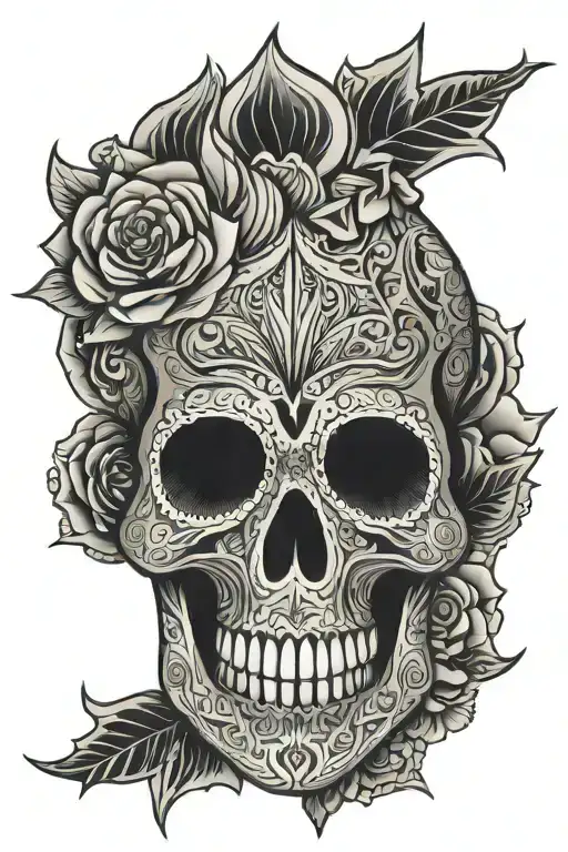 Candy Skull Mandala Design Inspired