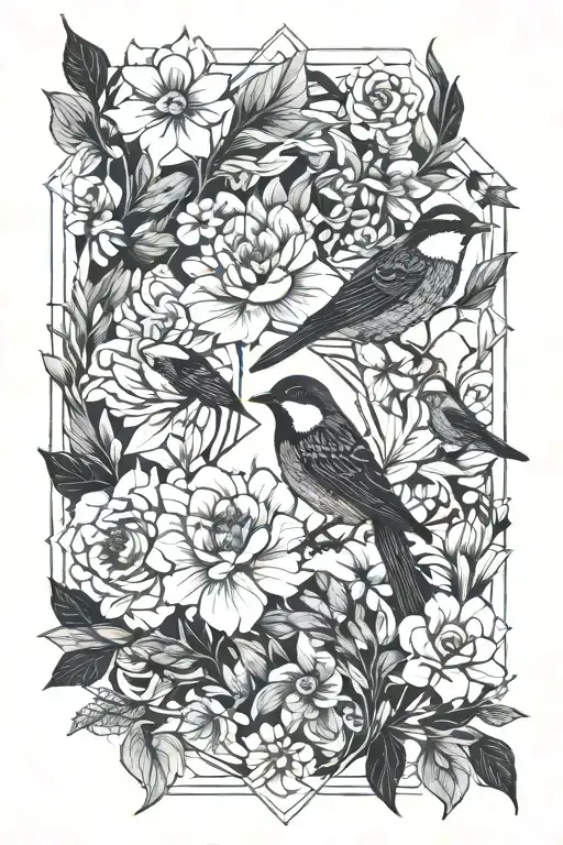 Floral And Birds