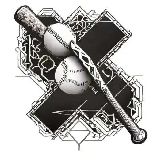Baseball Ball And Baseball Bat