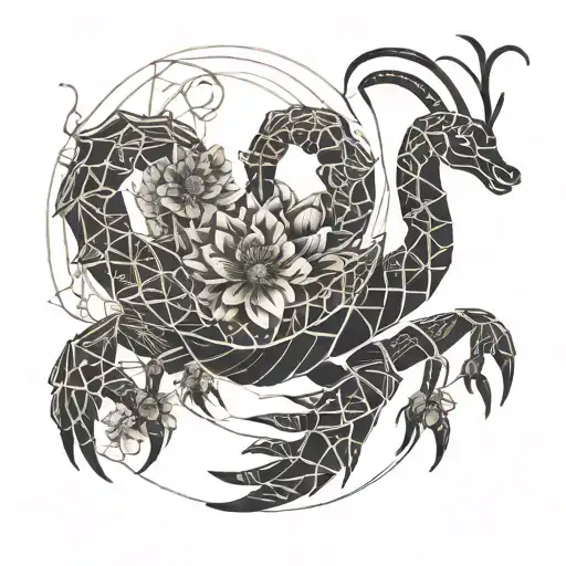 Scorpion Made Of Flowers