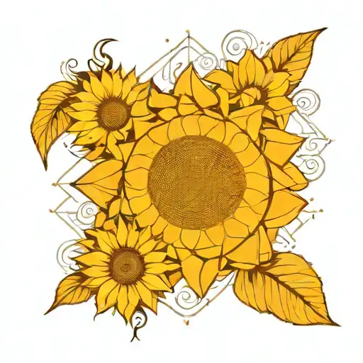 Sunflower And Sun