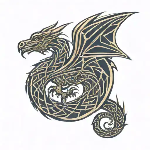 Celtic Dragon Sleeping