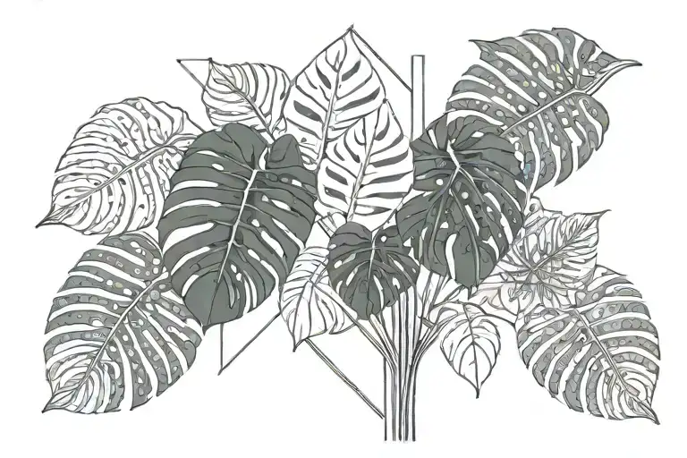 Monstera Banana Tree Floral