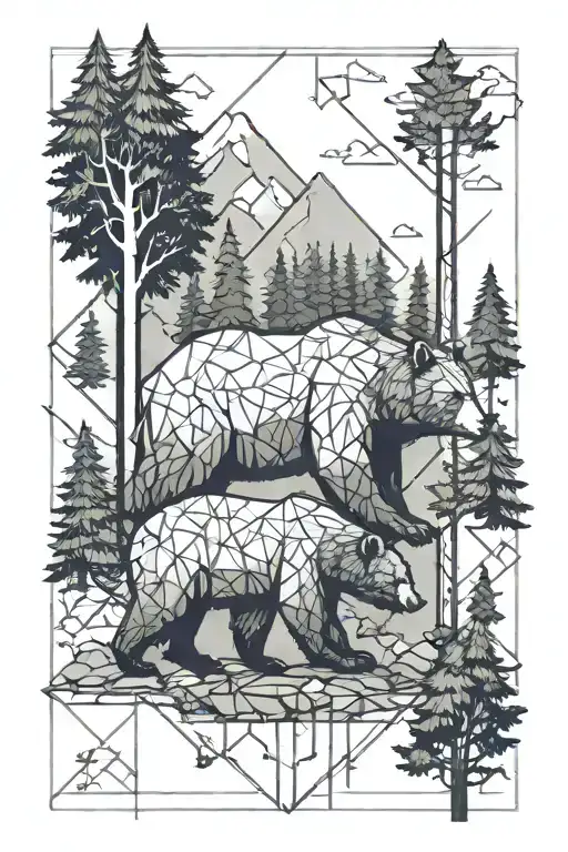 Bears In A Forest