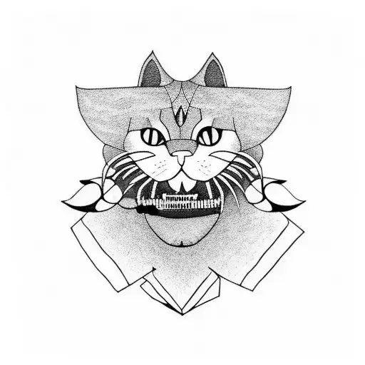 Black Cat With Hairband In Mouth