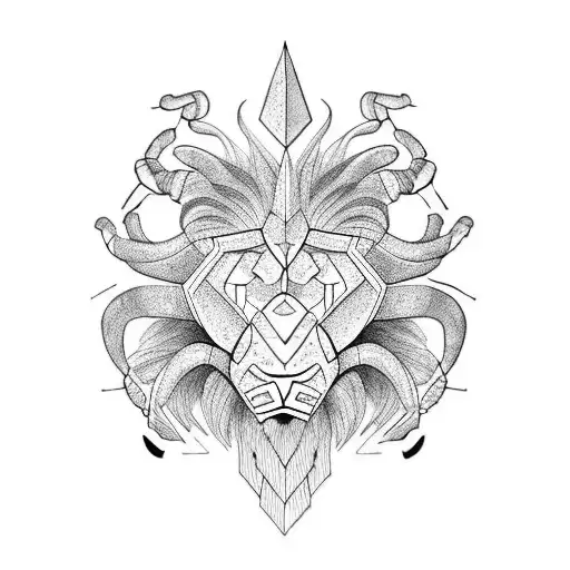 Scorpion And Lion Face