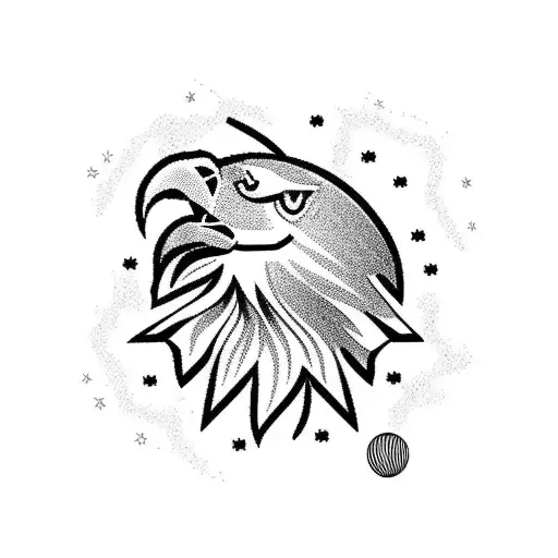 Eagle Mountain American Flag Palm Trees Shoulder