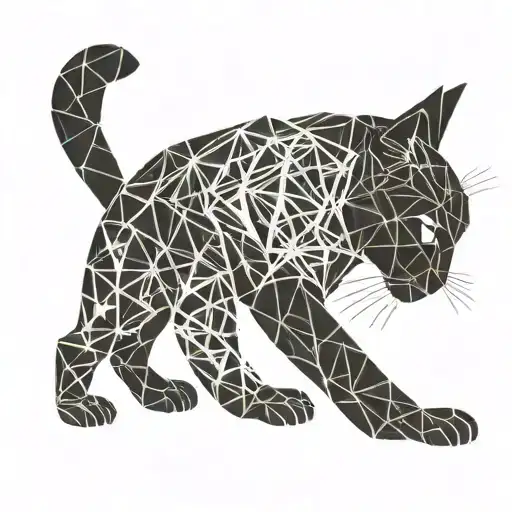 Woman Holding Cat Silhouette Incorporated Representing The Client's