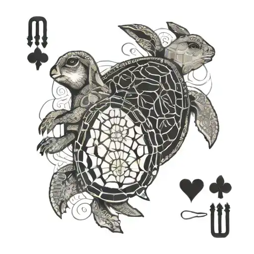 Hare And Turtle Playing Cards