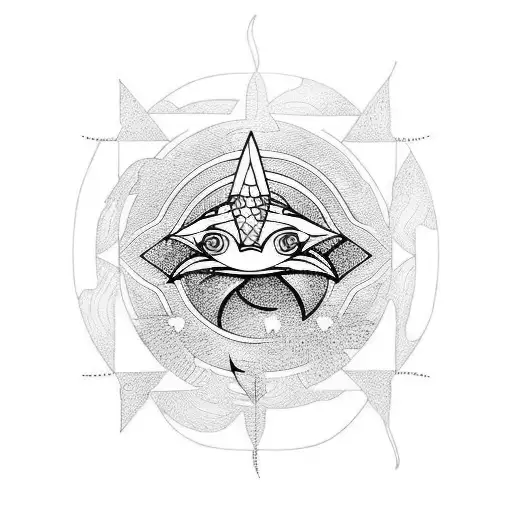 Bird With Sea And The Anbu Tatoo