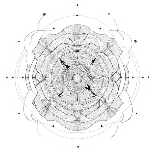 Large Arrow With Circles