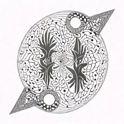 A Pair Of Twin Footprints With Intricate Constellation Patterns Representing Gemini