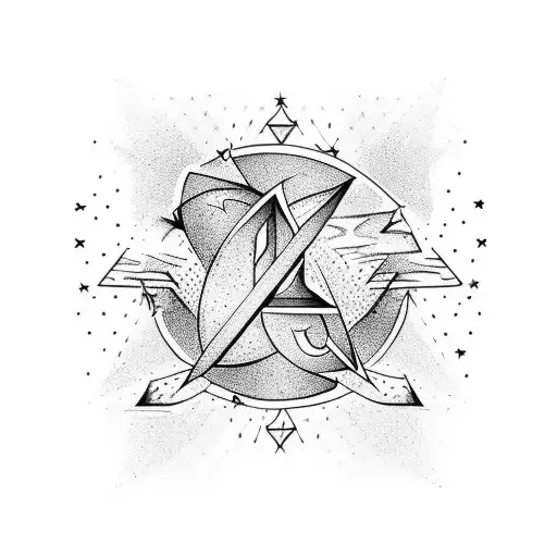 A Shooting Star With The Letter J At The Bottom