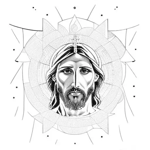 Full Body Jesus Christ Stained Glass