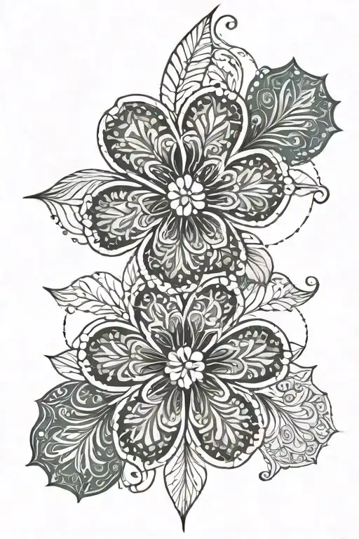 Mandala And Leaf Clover