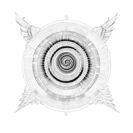 Fibonacci Spiral Fallen Angel