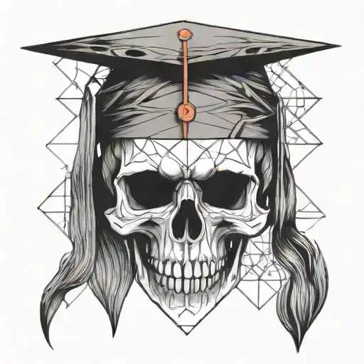 Skull Wearing A Graduation Hat