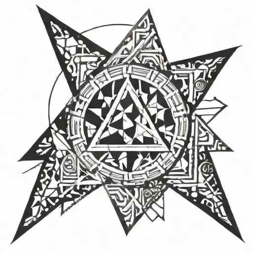 Samotracy Vic Back Ground Triangle Inside A Circle