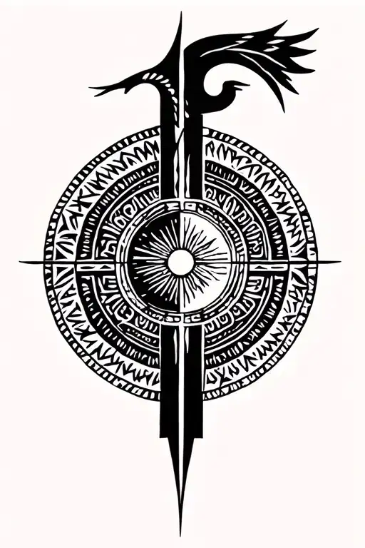 Nordic Runes Encircling Seeking