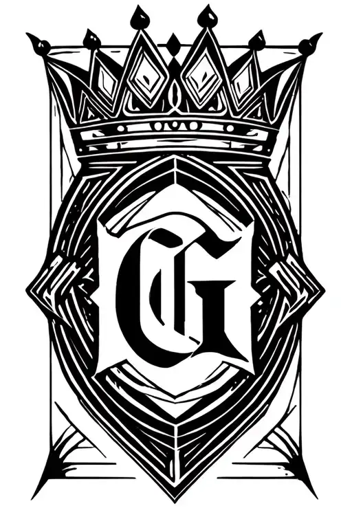 G Letter With Crown Looking Small