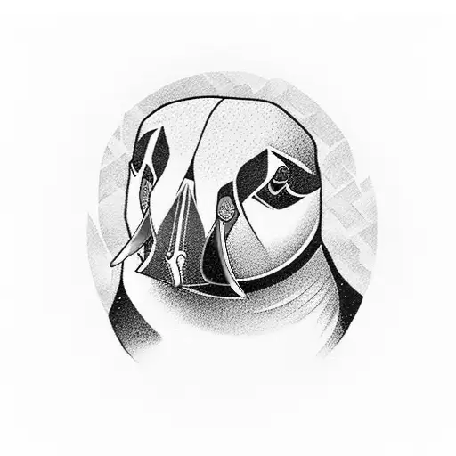 Puffin With Irish Triquertra