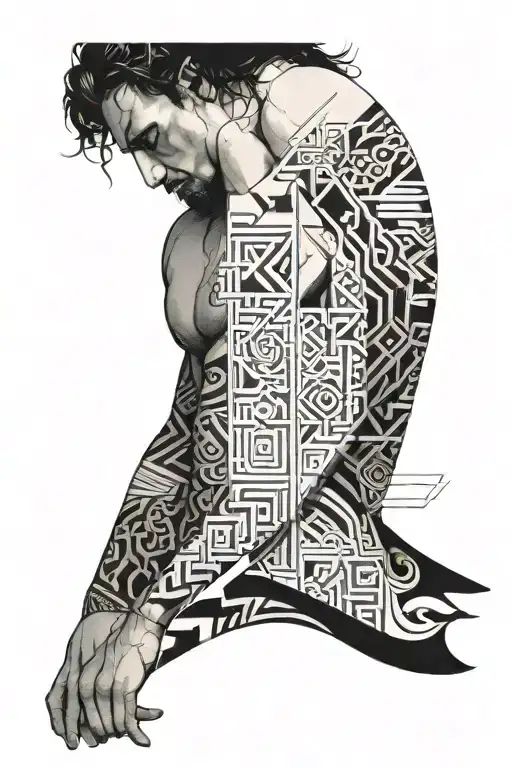 A Greek Text Behind Of A Aesthetic Greek Guy Posing