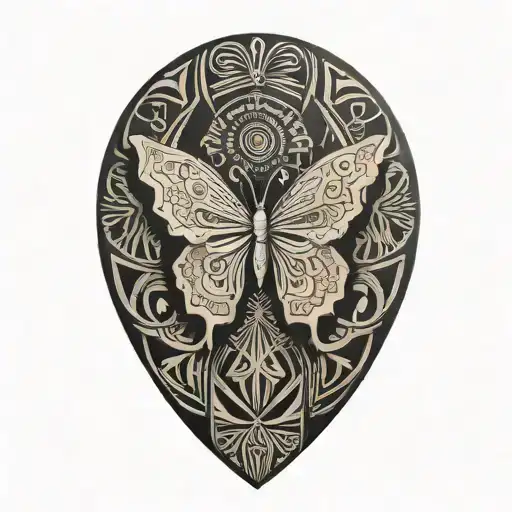 Butterfly With African Symbols